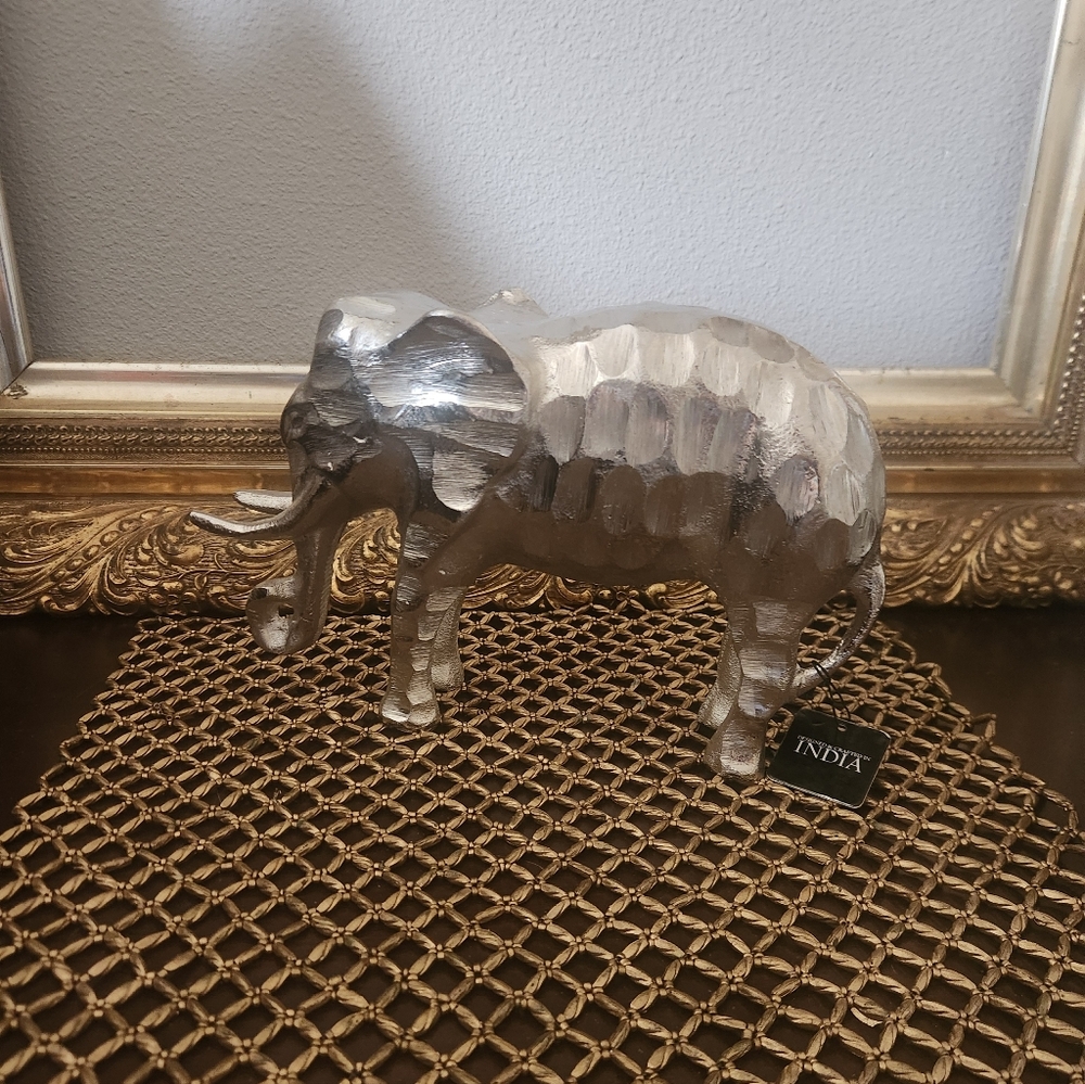 World Market Silver Elephant Decor